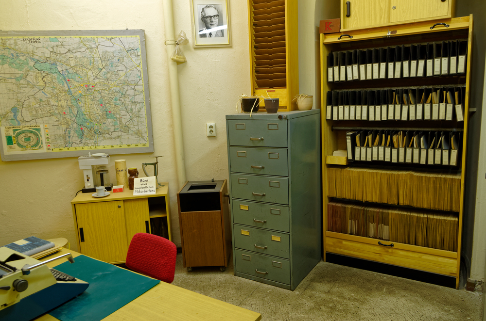 Stasi museum presents an office interior of the senior officials