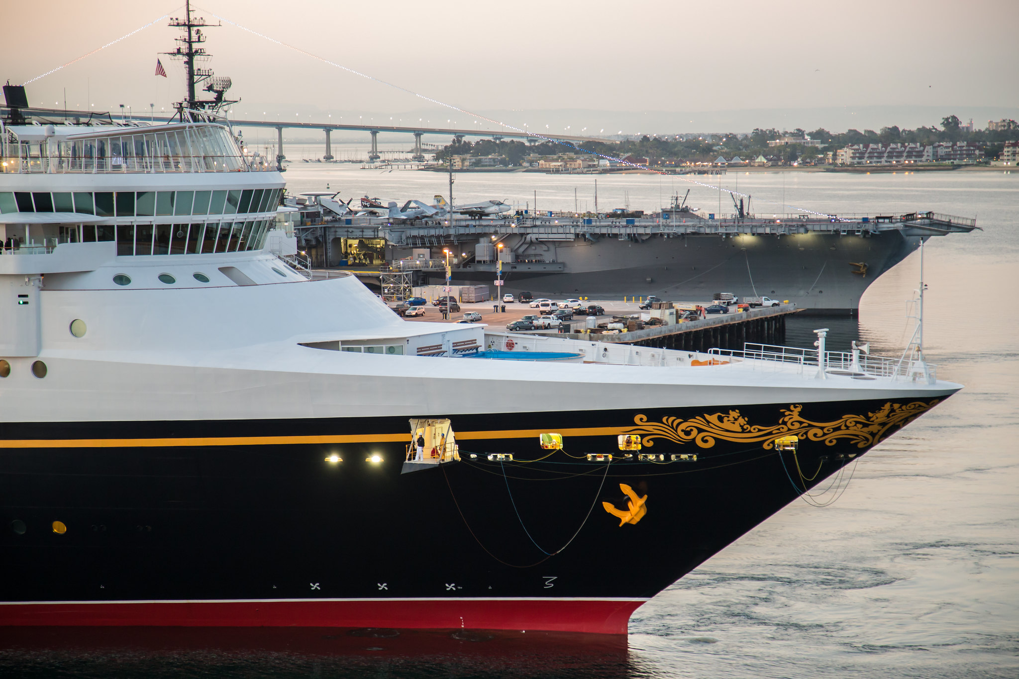 Disney Wonder and USS Midway