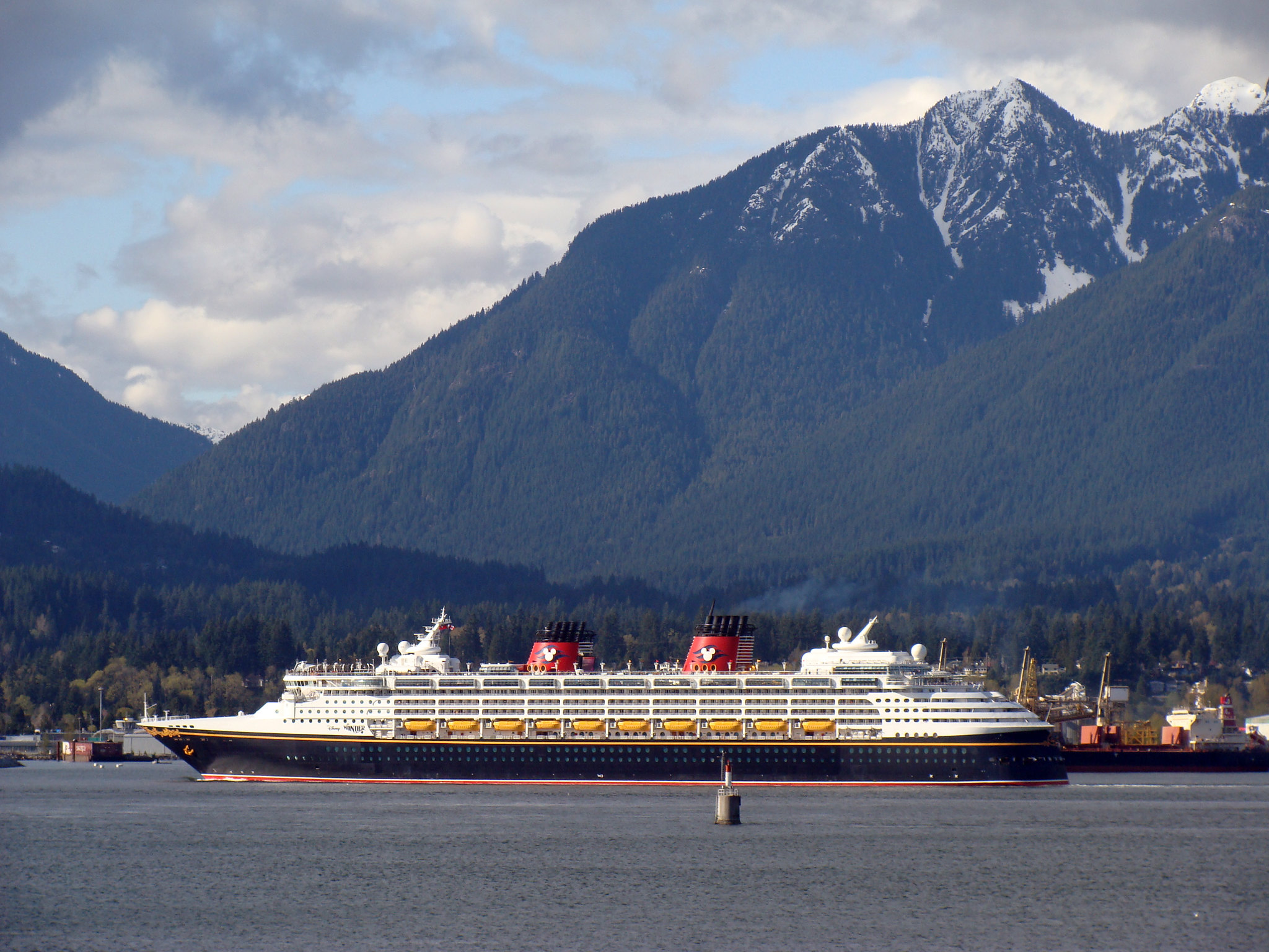Disney Wonder near Vancouver