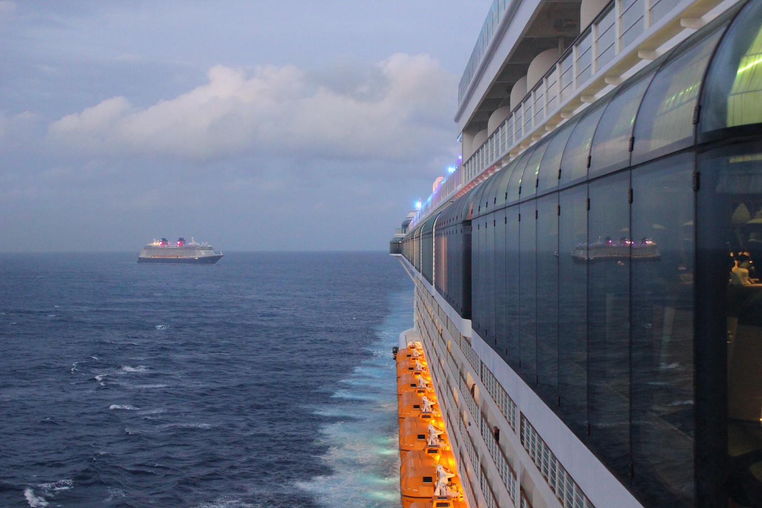 Ship in the middle of the ocean