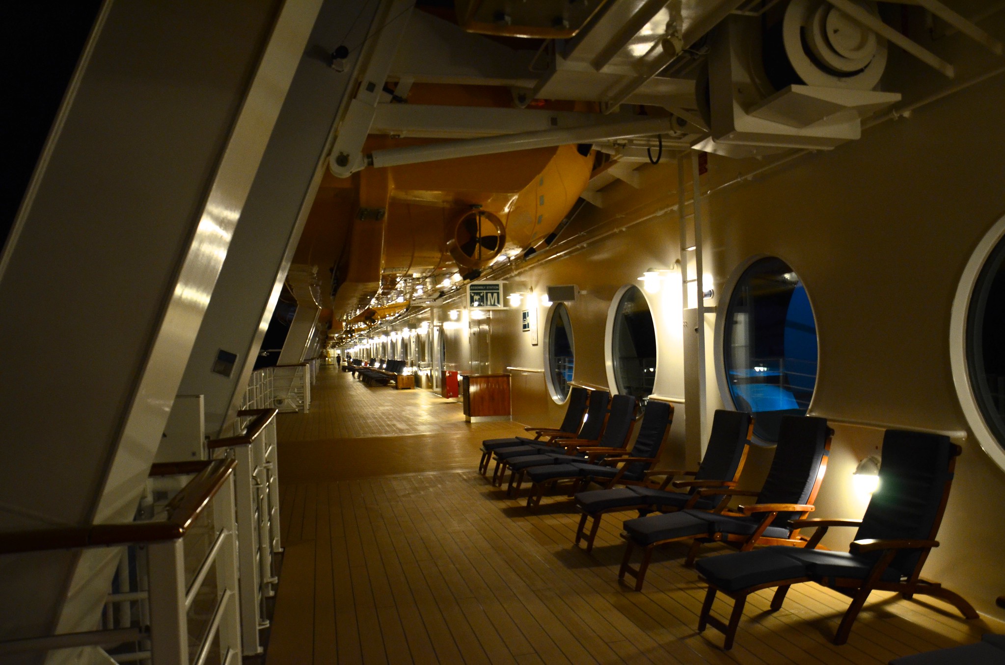 Disney cruiser at night