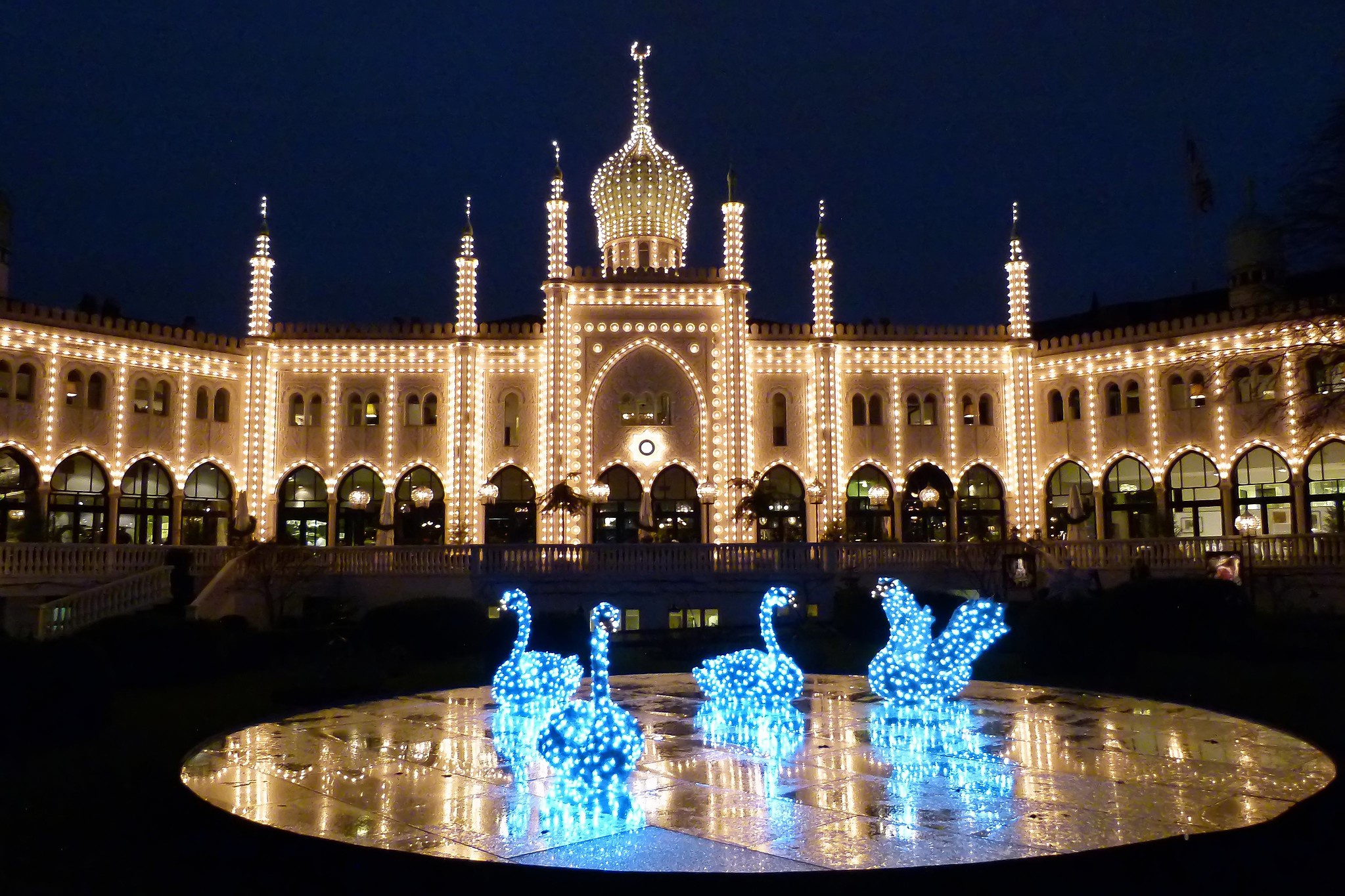 Nimb Hotel at night located in Copenhagen