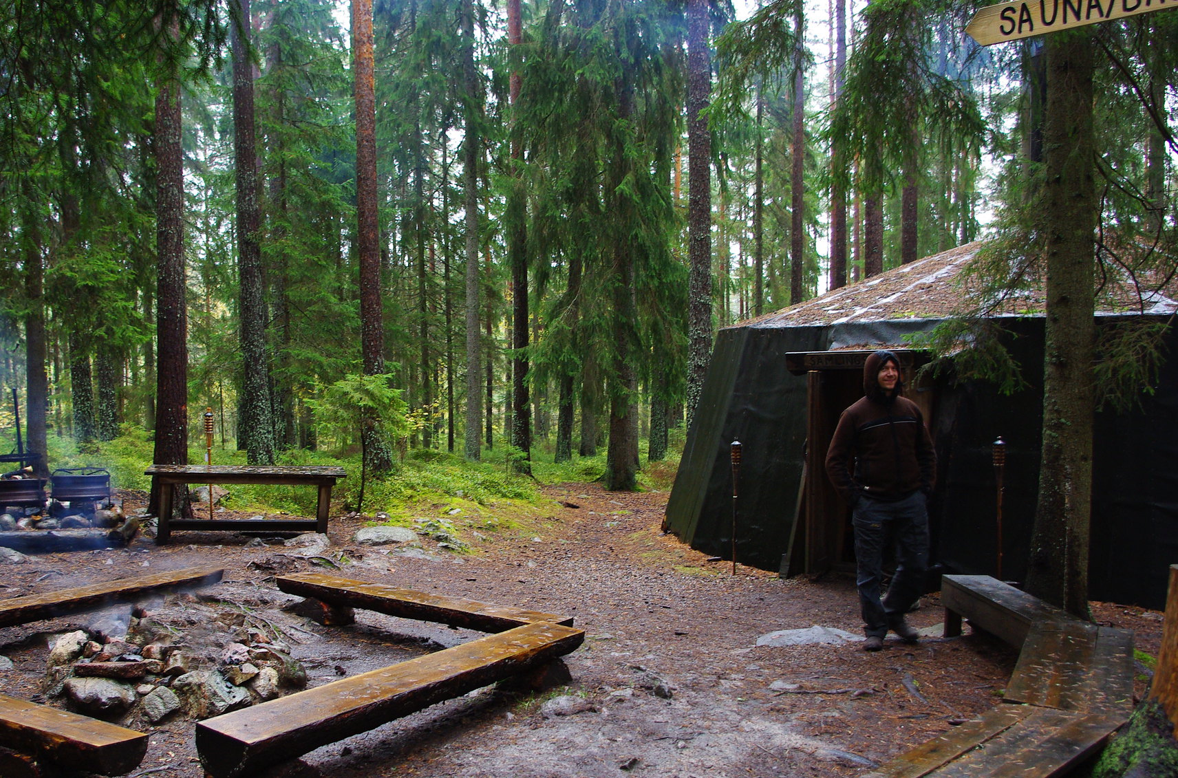 Indoor view at Kolarbyn Eco Lodge in Sweden