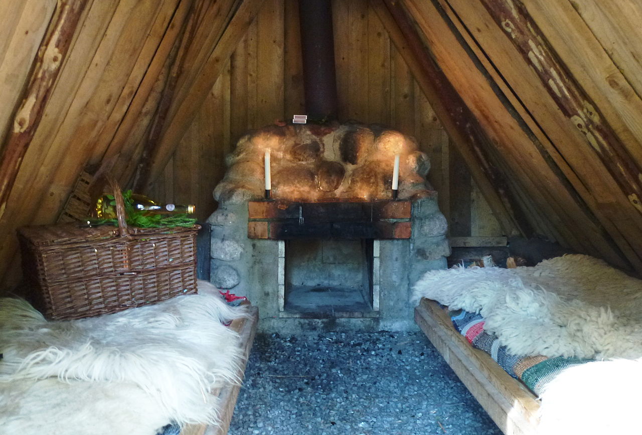 Inside of Kolarbyn, hostel in Skinnskatteberg municipality