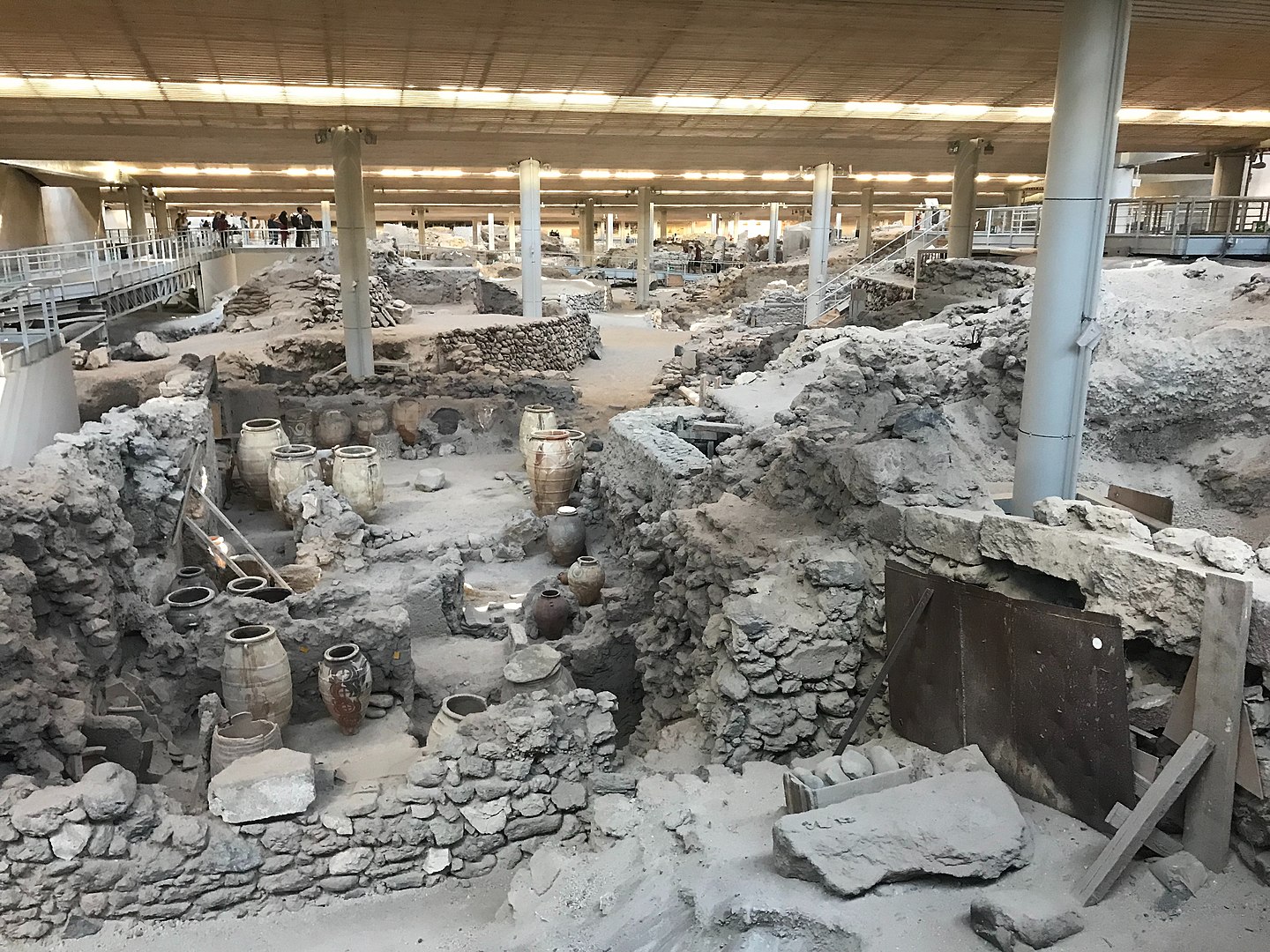 Nisos Thira, Greece, October 2018, Akrotiri Excavation