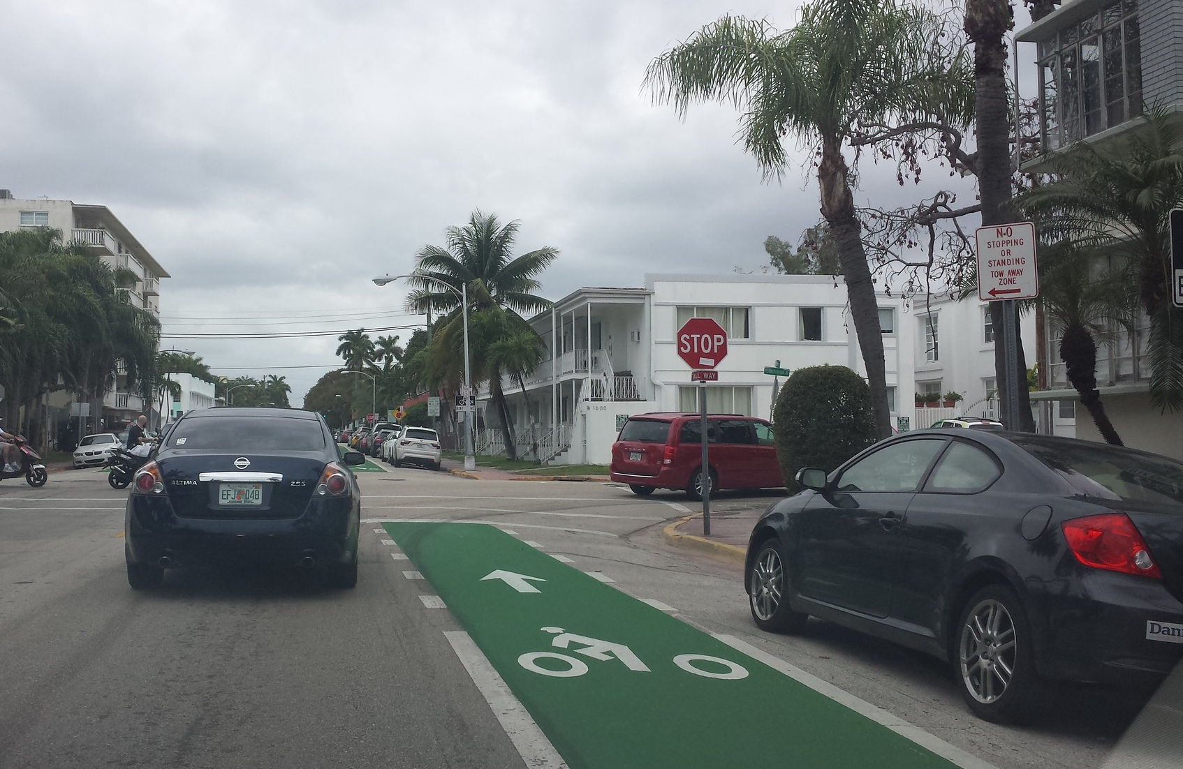 A busy street in Miami, Florida