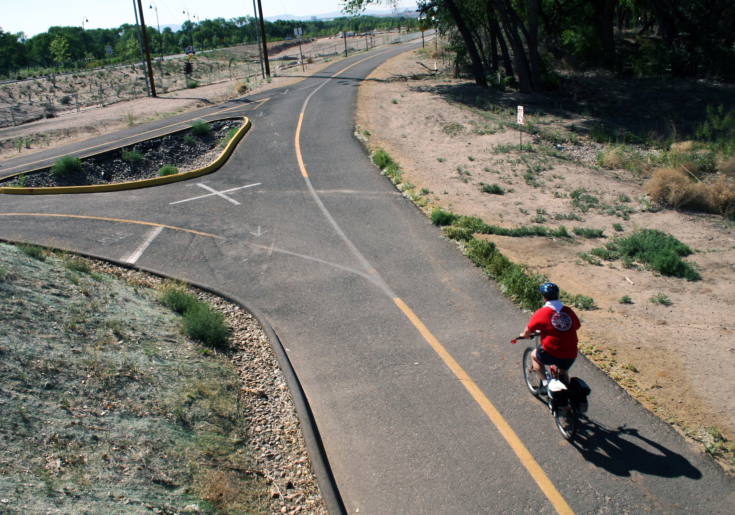 Bicyclists in Albuquerque, New Mexico