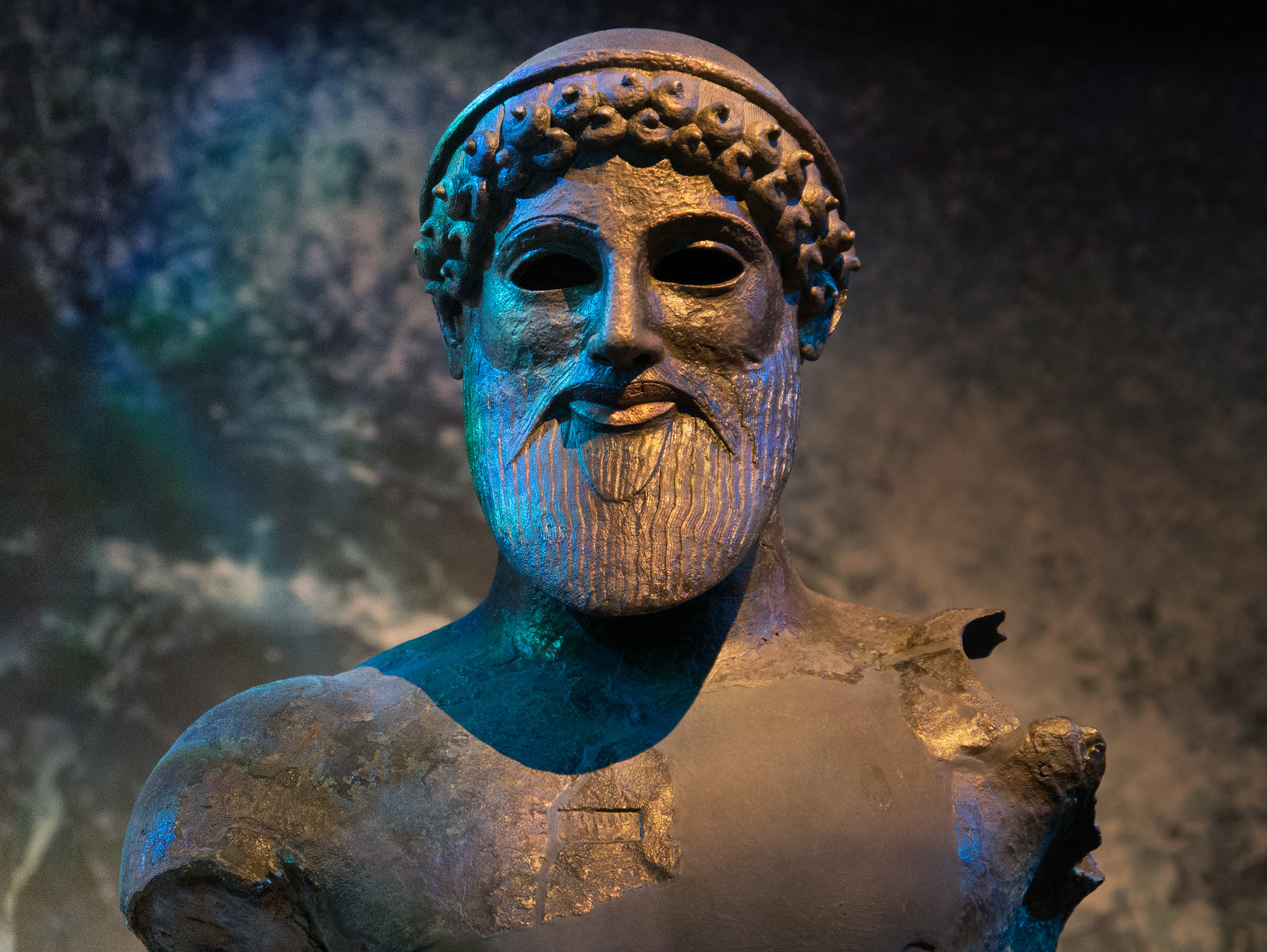 Bronze statue of Poseidon