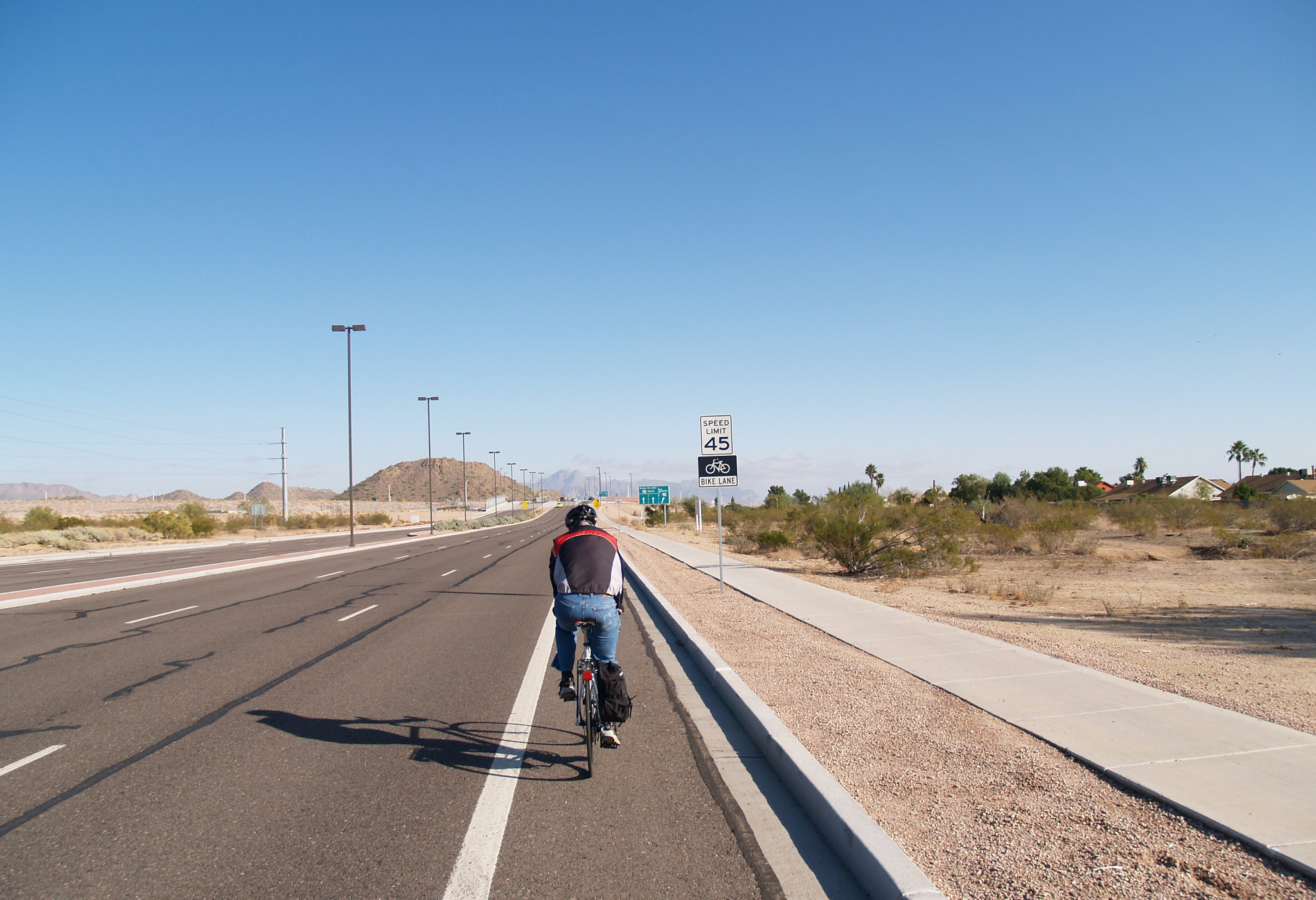 Bike lane in Mesa, Arizona