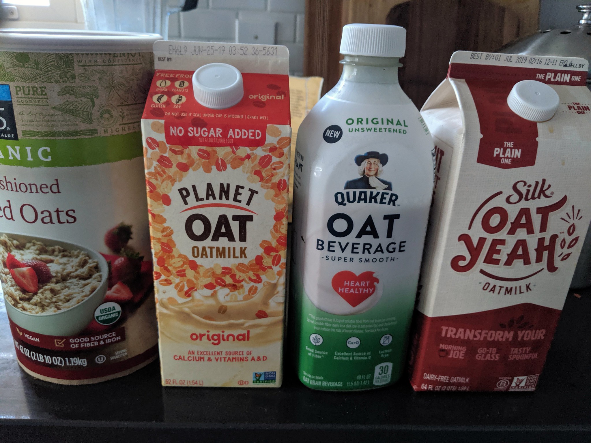 Different types of Oat Milk