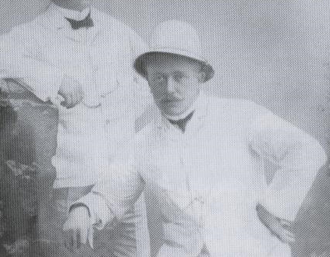 Carl Pettersson in Tropenkleidung - 1907