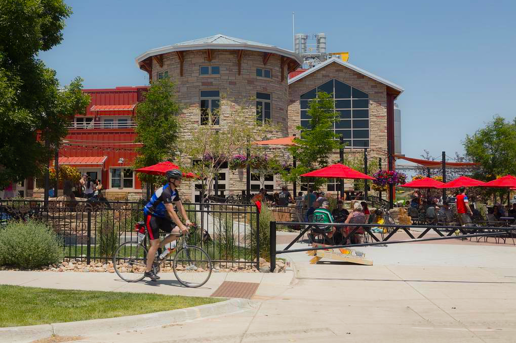 Bike rally outside the Odell Brewing Company