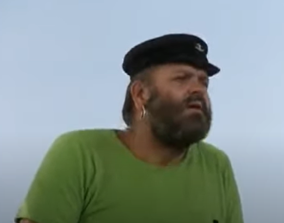 Screenshot of Capt. Longstocking from - Pippi in the South Seas (1970)