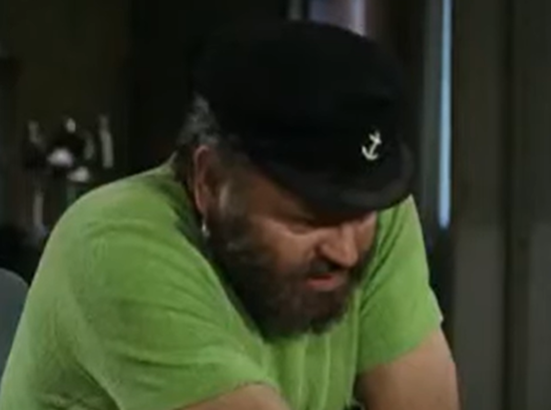 Screenshot of Capt. Longstocking from - Pippi in the South Seas (1970)