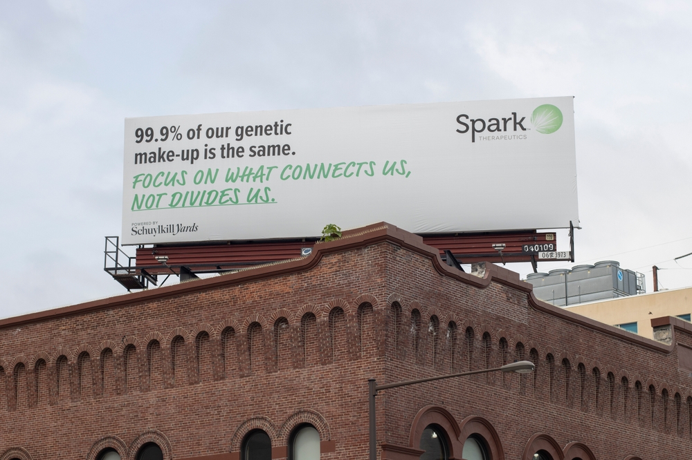 Outdoor advertising for a biotech company