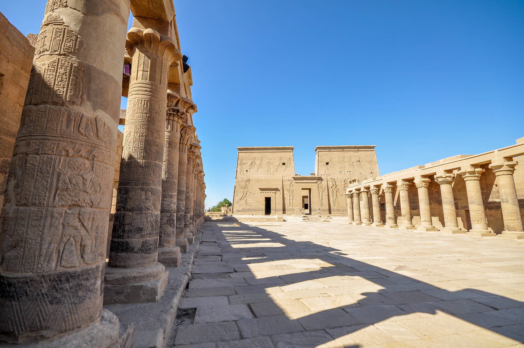 Outer Court of Temple Of Isis in Egypt