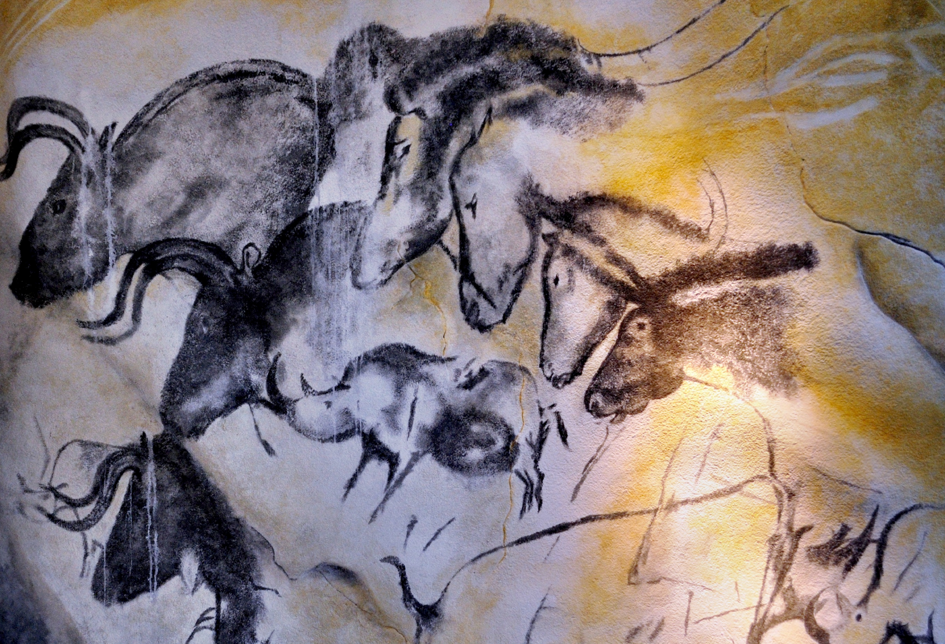 Cave painting of horses