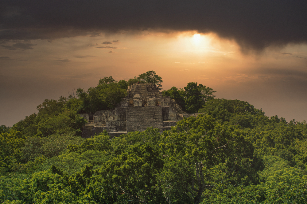 Calakmul temple located in Mexico