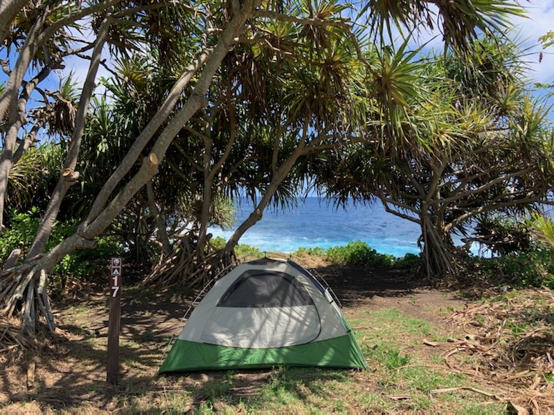 Campsite #17 at Kipahulu Campground - 2020