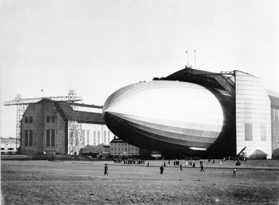 Airship in the hangar