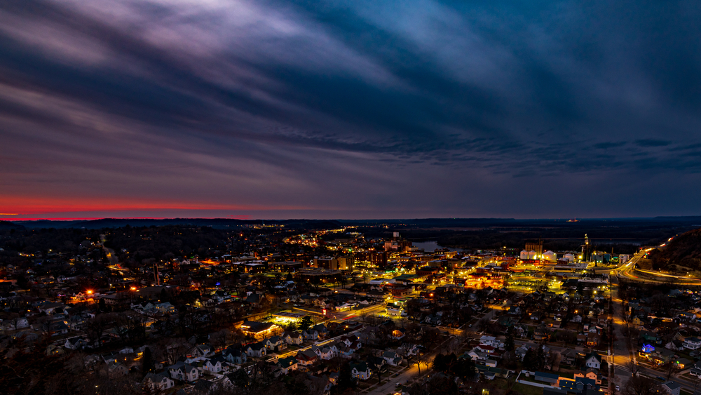 Distant view of Red Wing in Minnesota
