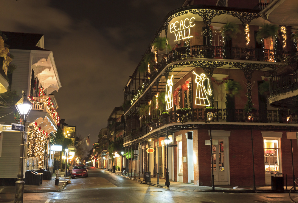 New Orleans during Christmas holidays