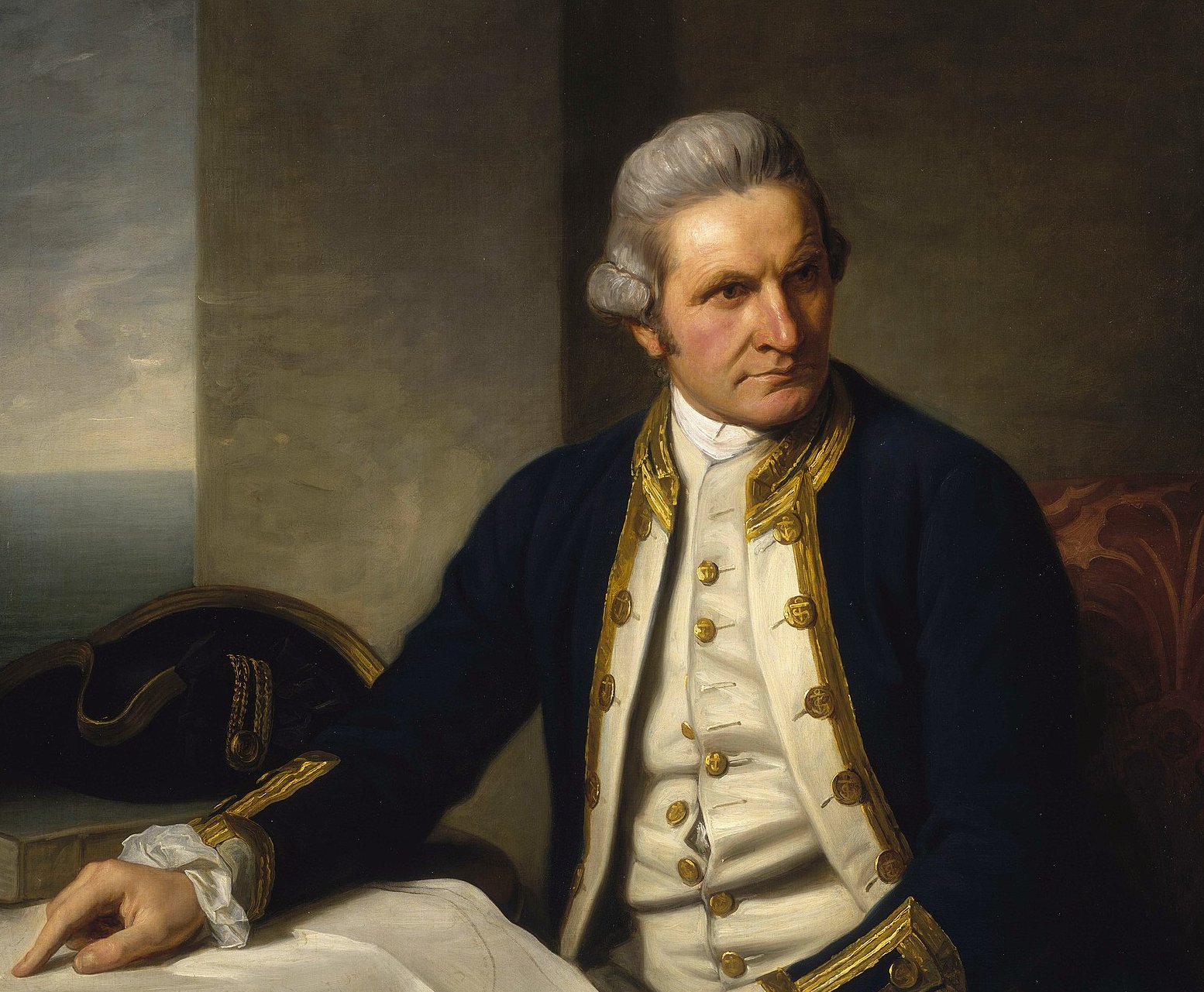 Official portrait Painting of Captain James Cook