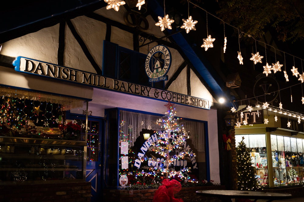 Solvang California at  Christmas