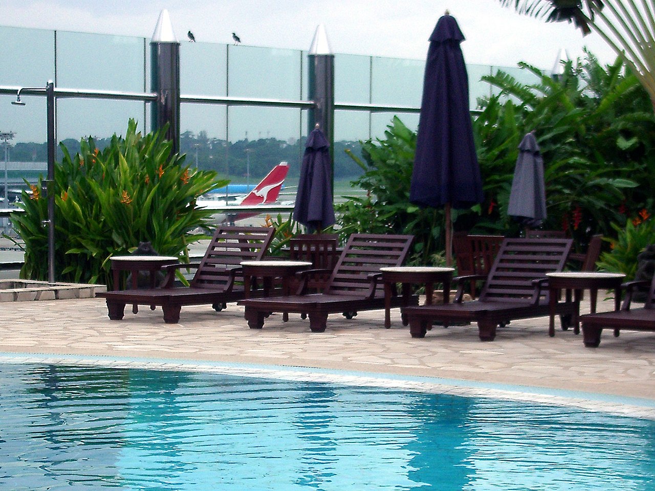 Singapore airport rooftop pool