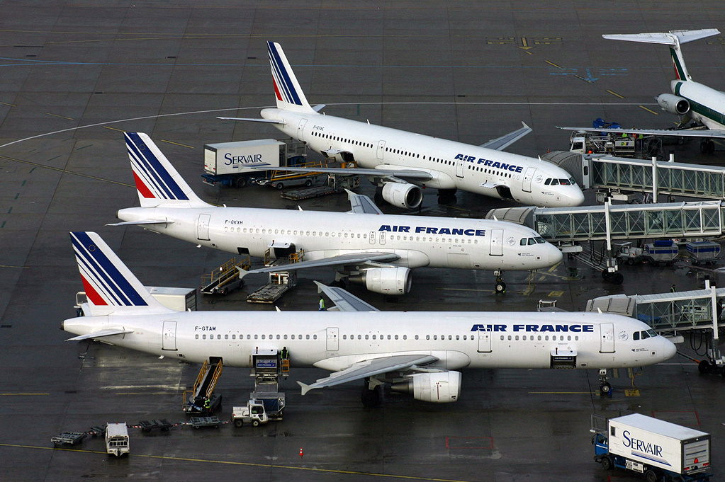 Air France planes at the airport