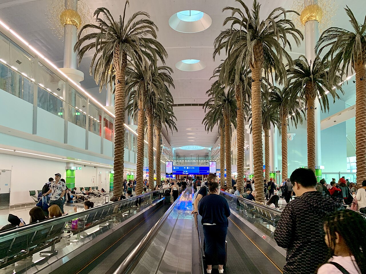 Dubai International Airport interior of Terminal 3