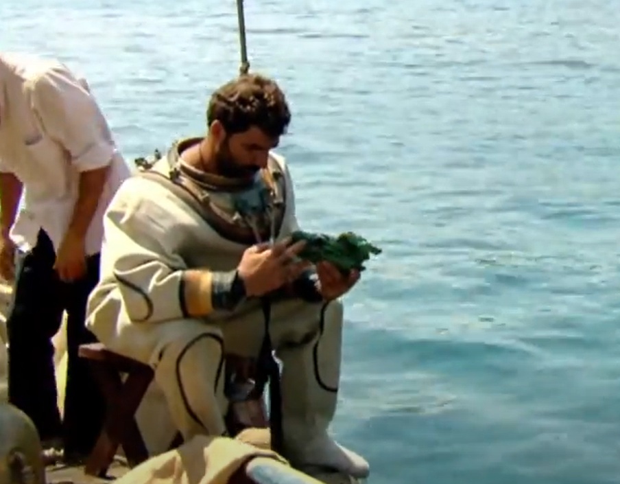 A visually captivating still taken from a pivotal moment in the documentary film The World's First Computer (2012)