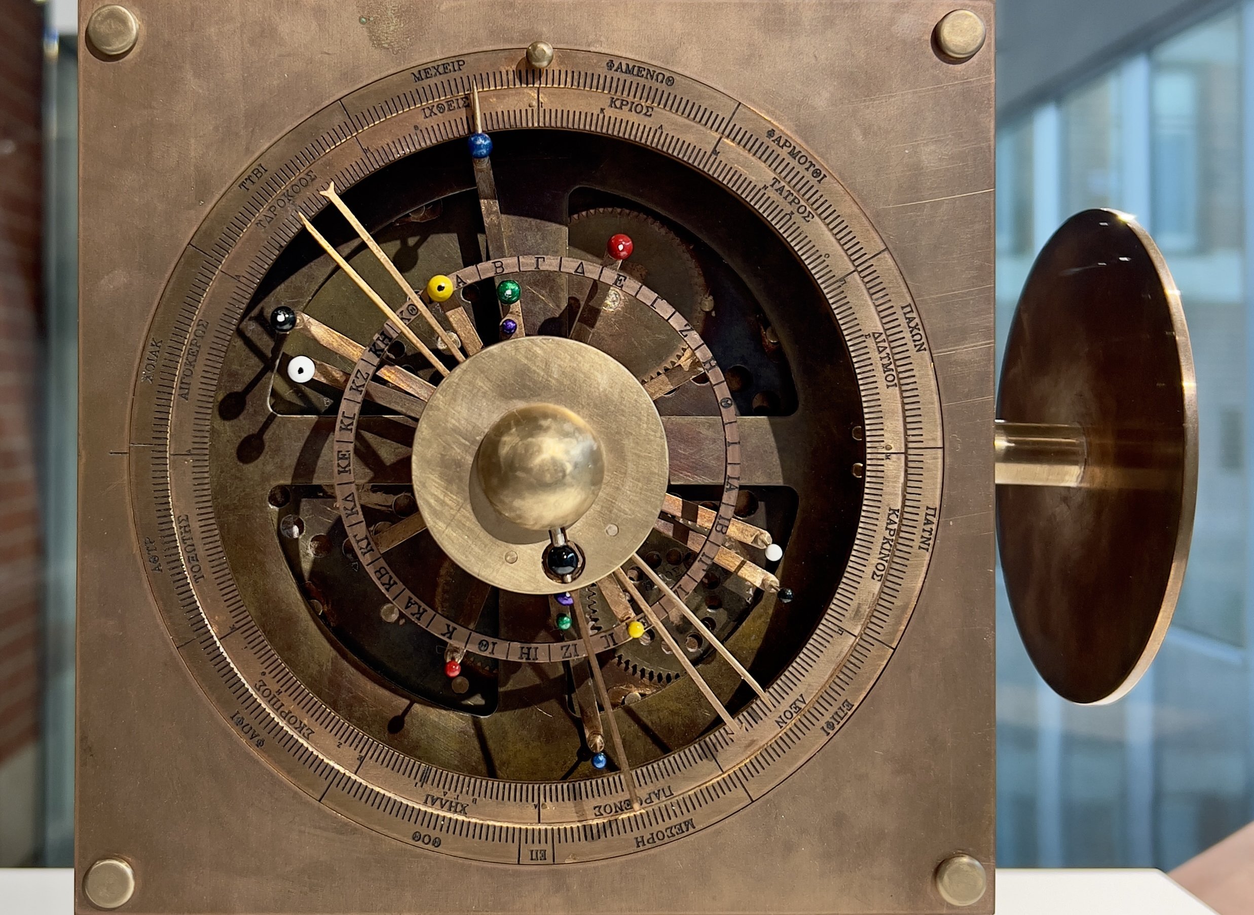 Close Up Photo of Reconstruction of The Antikythera Mechanism