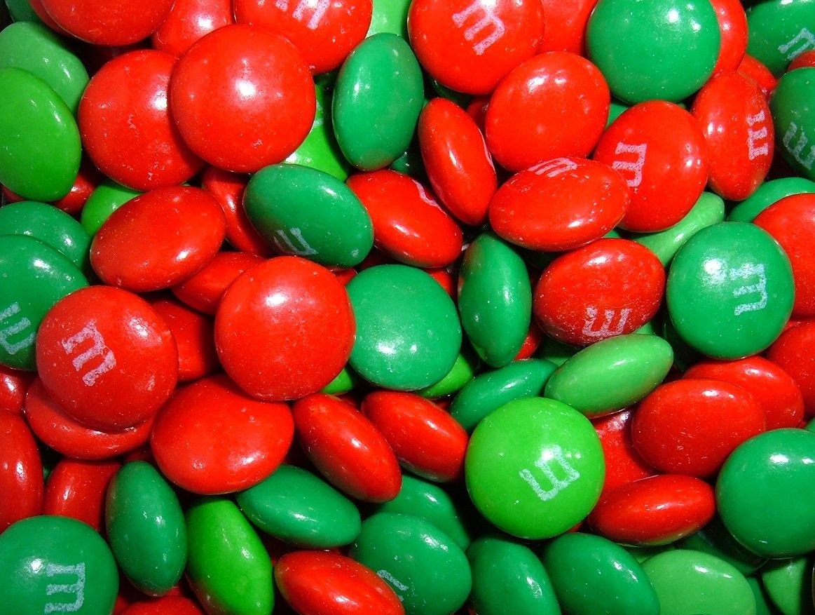 Christmas themed M&M's