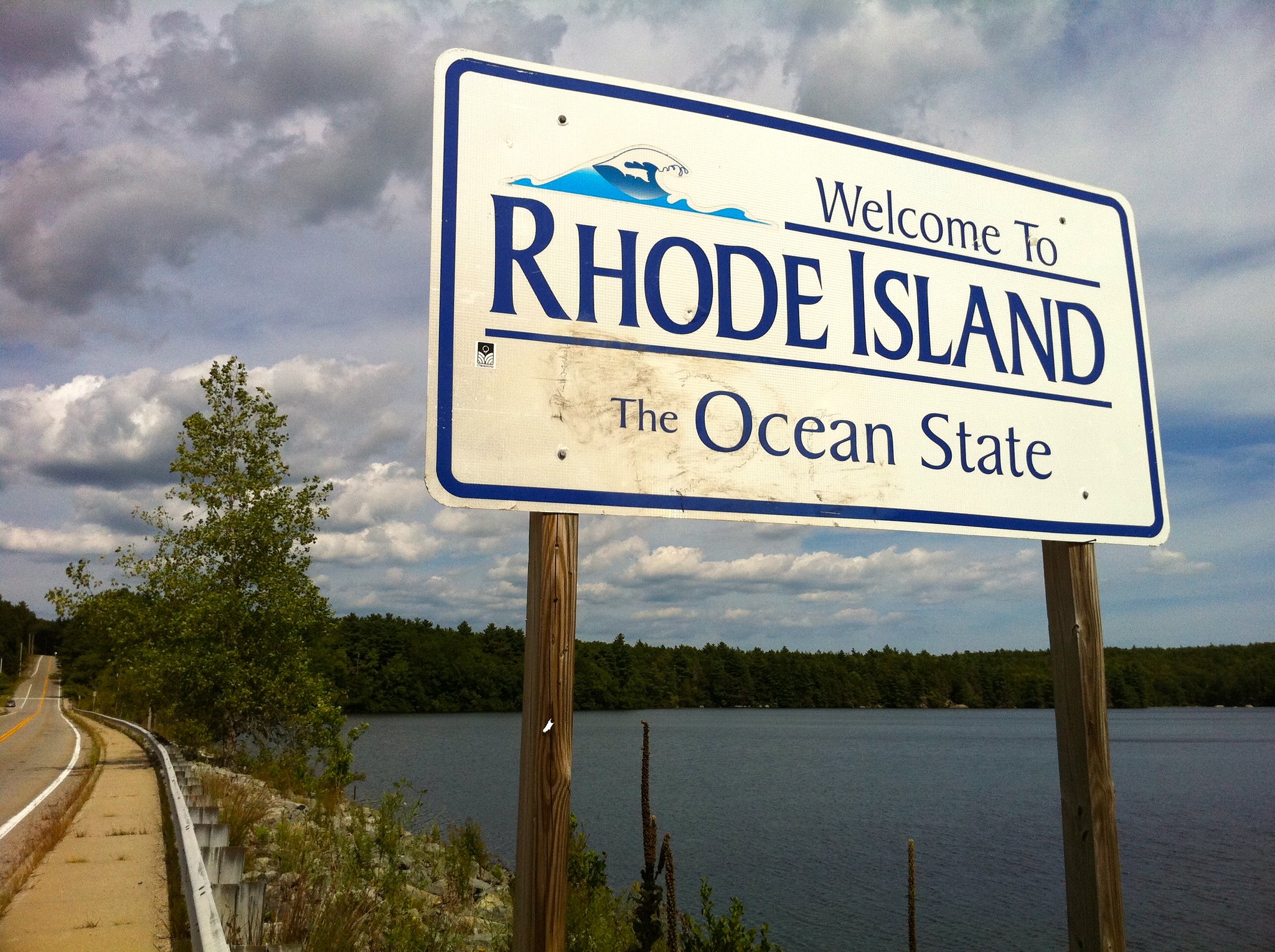 Welcome to Rhode Island sign