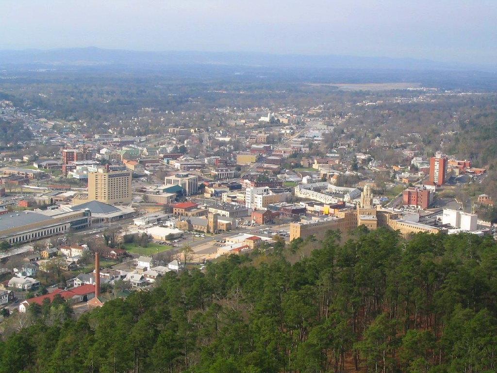 Downtown Hot Springs, Arkansas from Hot Springs Mountain Tower, Hot Springs National Park, Arkansas