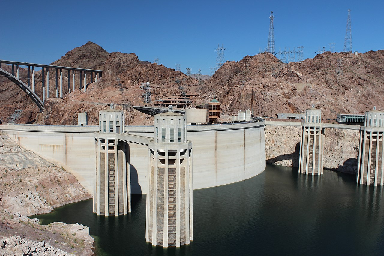 The columns of Hoover Dam 