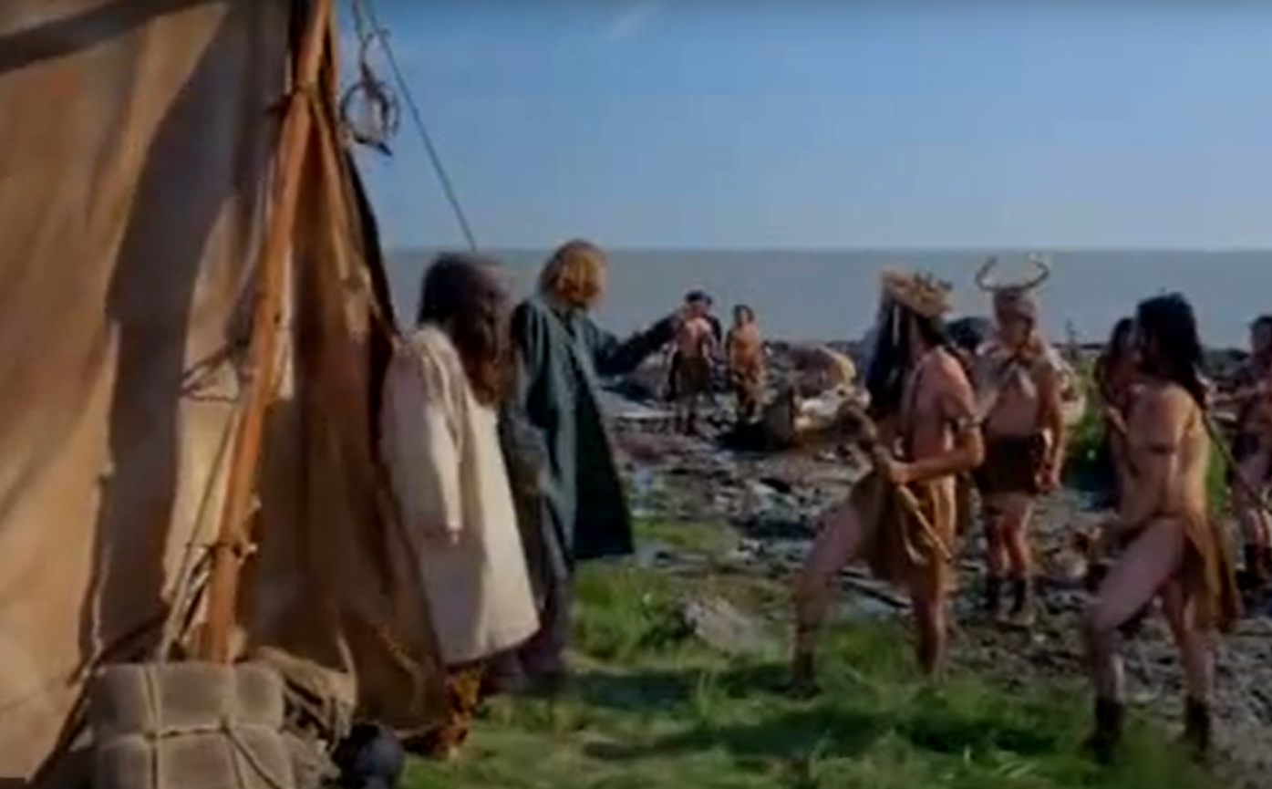 A screenshot from the short movie Vikings: Journey to New Worlds