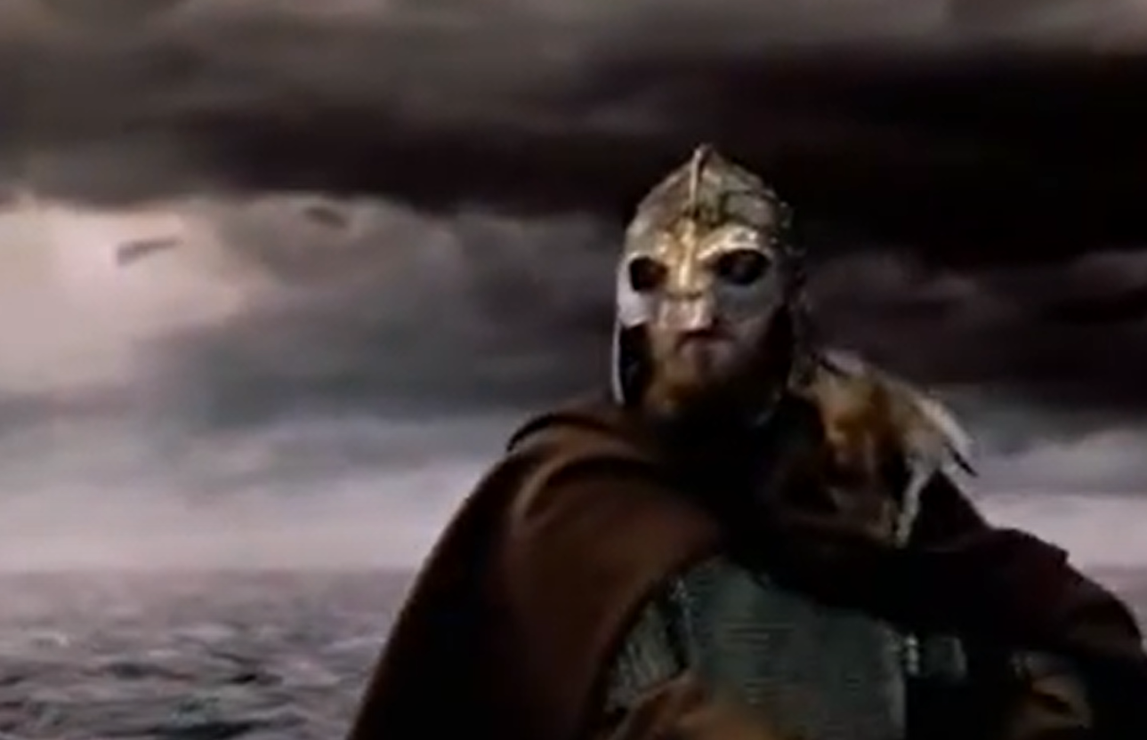 A screenshot from the short movie Vikings: Journey to New Worlds