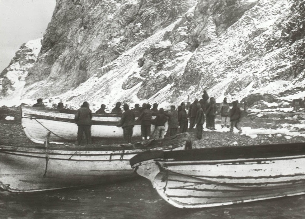 Boats Of Endurance Drawn Up On The Beach Of Elephant Isle - 1916