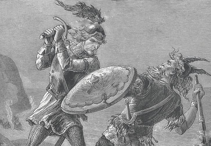 Eric the Red fighting the Icelandic chief