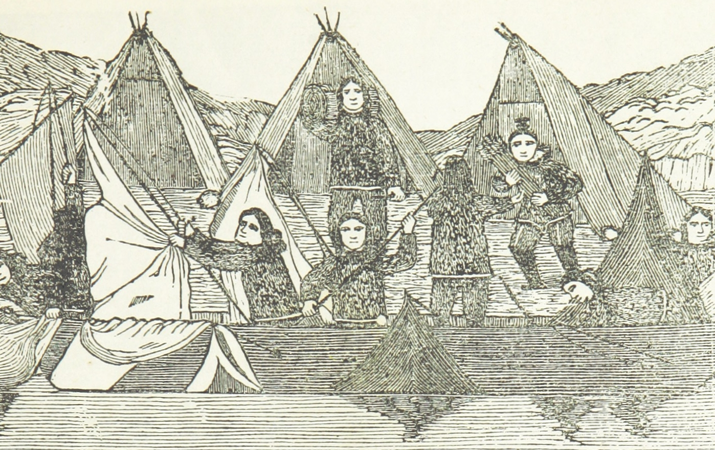 Neighboring Inuit prepare for a battle