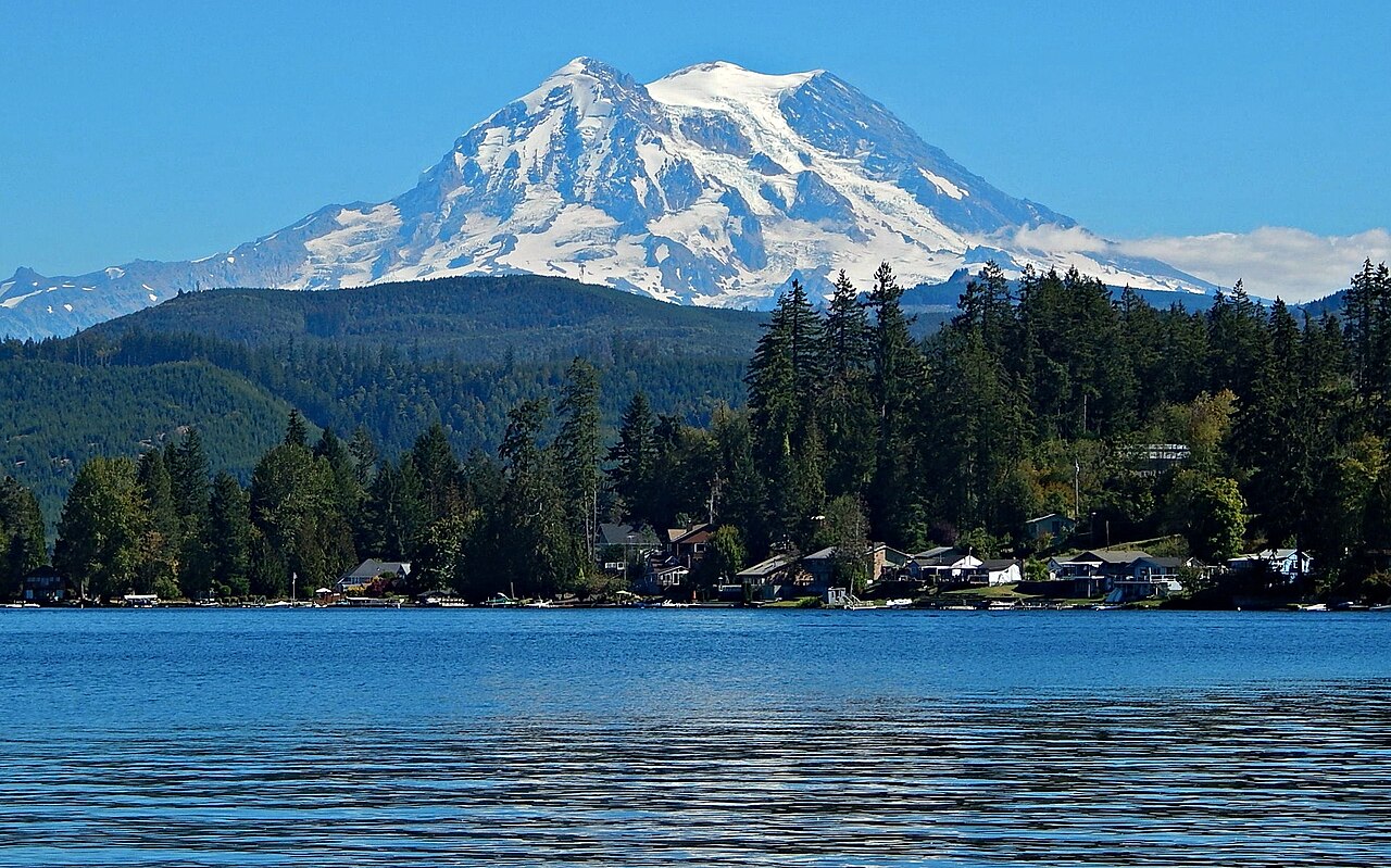 Mount Rainier seen from Clear Lake, Washington