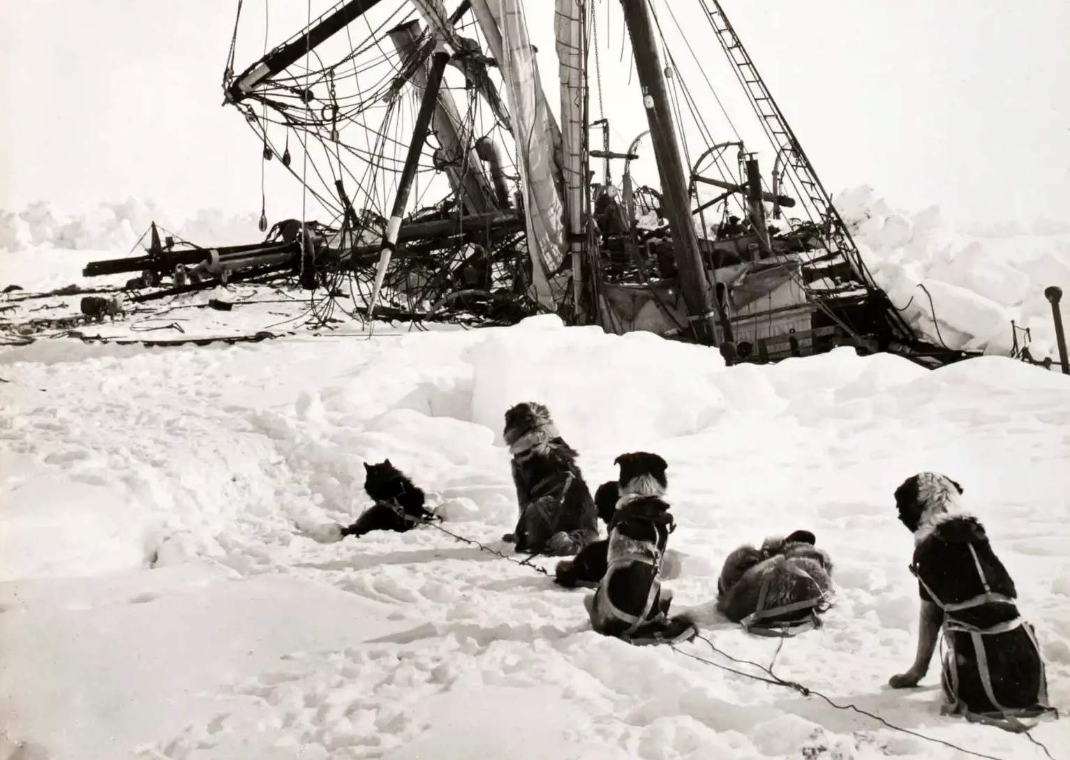 Shackleton's Expedition To The Antarctic Endurance After Ice Pressure