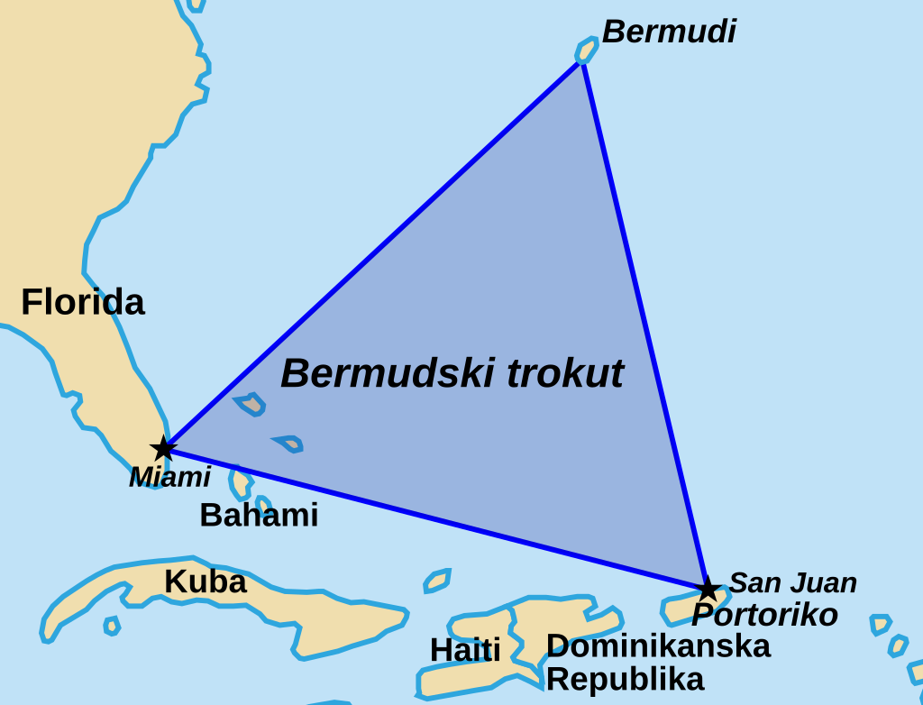 Map of Bermuda Triangle