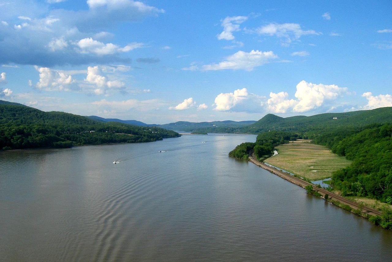 Photograph of the Hudson River looking north