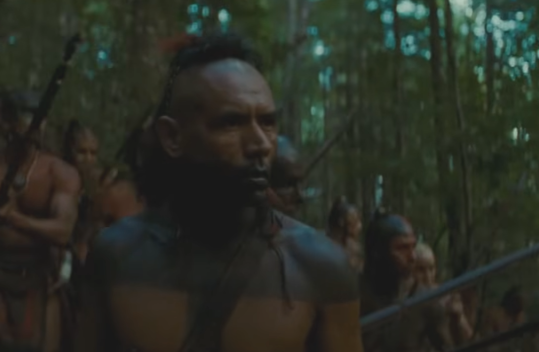 A screenshot from the movie The Last of the Mohicans