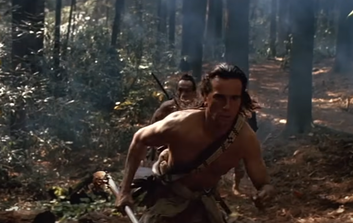 A screenshot from the movie The Last of the Mohicans
