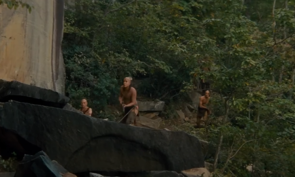 A screenshot from the movie The Last of the Mohicans