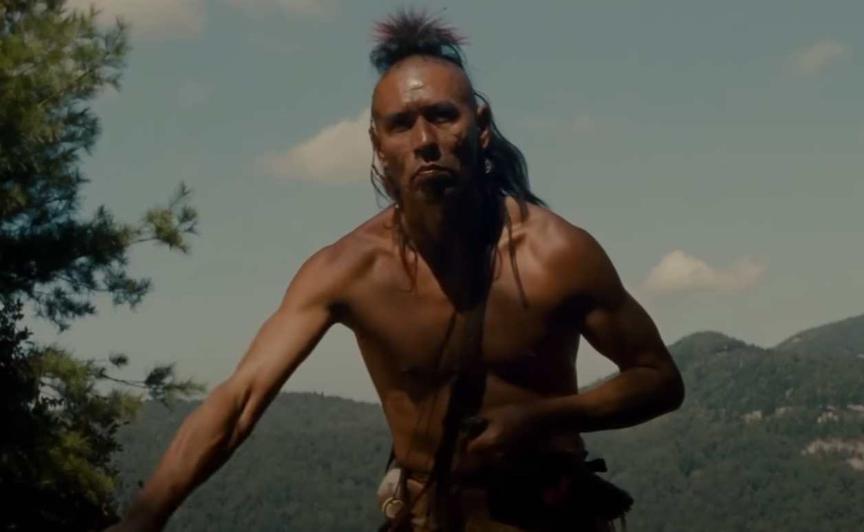 A screenshot from the movie The Last of the Mohicans